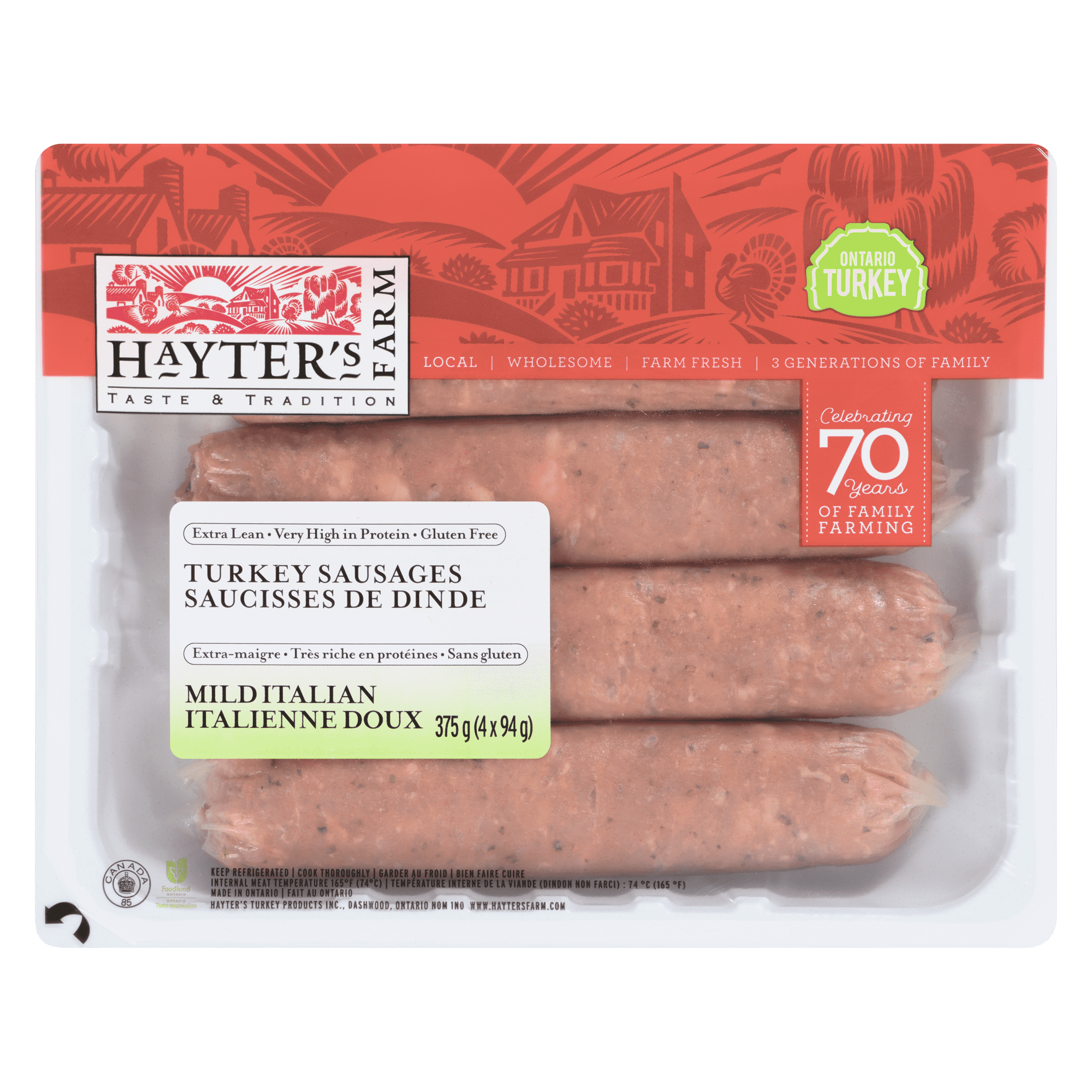 TURKEY HOT ITALIAN SAUSAGE - Liberty Delight Farms